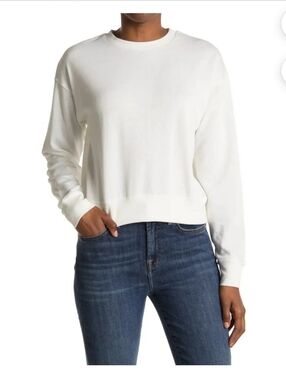 Abound Nordstrom Women's Sweatshirt White Size Medium Crewneck